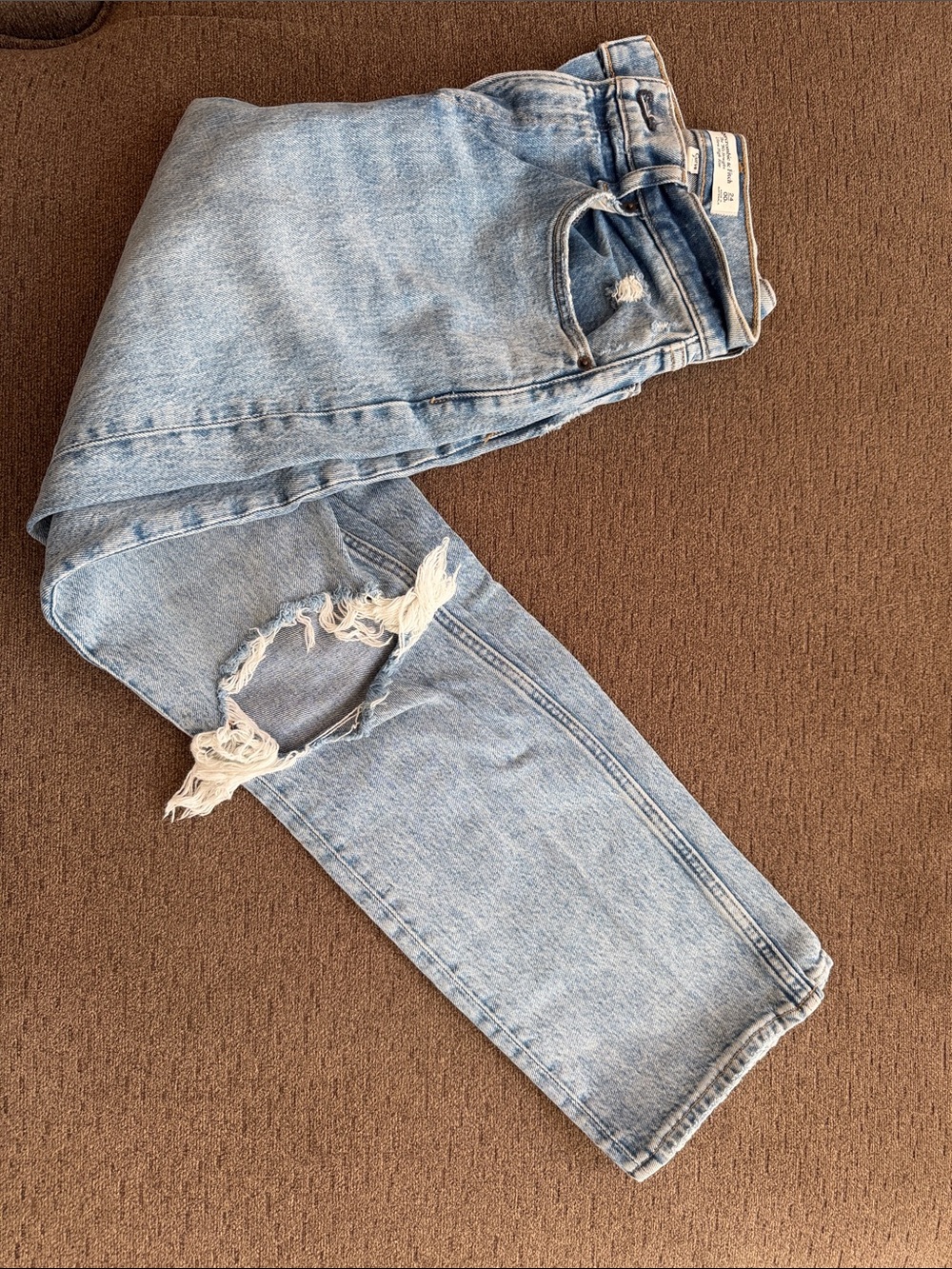 A&F 90s straight ultra high rise jeans